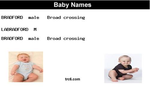 bradford baby names